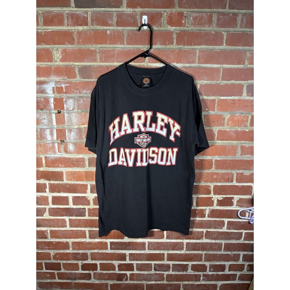 Vintage 90s Harley Davidson Motorcycle Black Shirt Key West Florida Adult XL